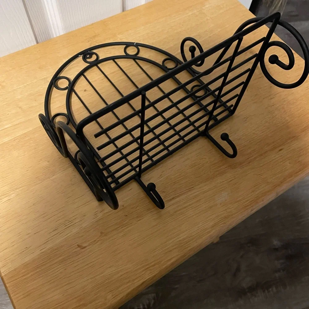 Home Interiors Black Metal Wall Shelf